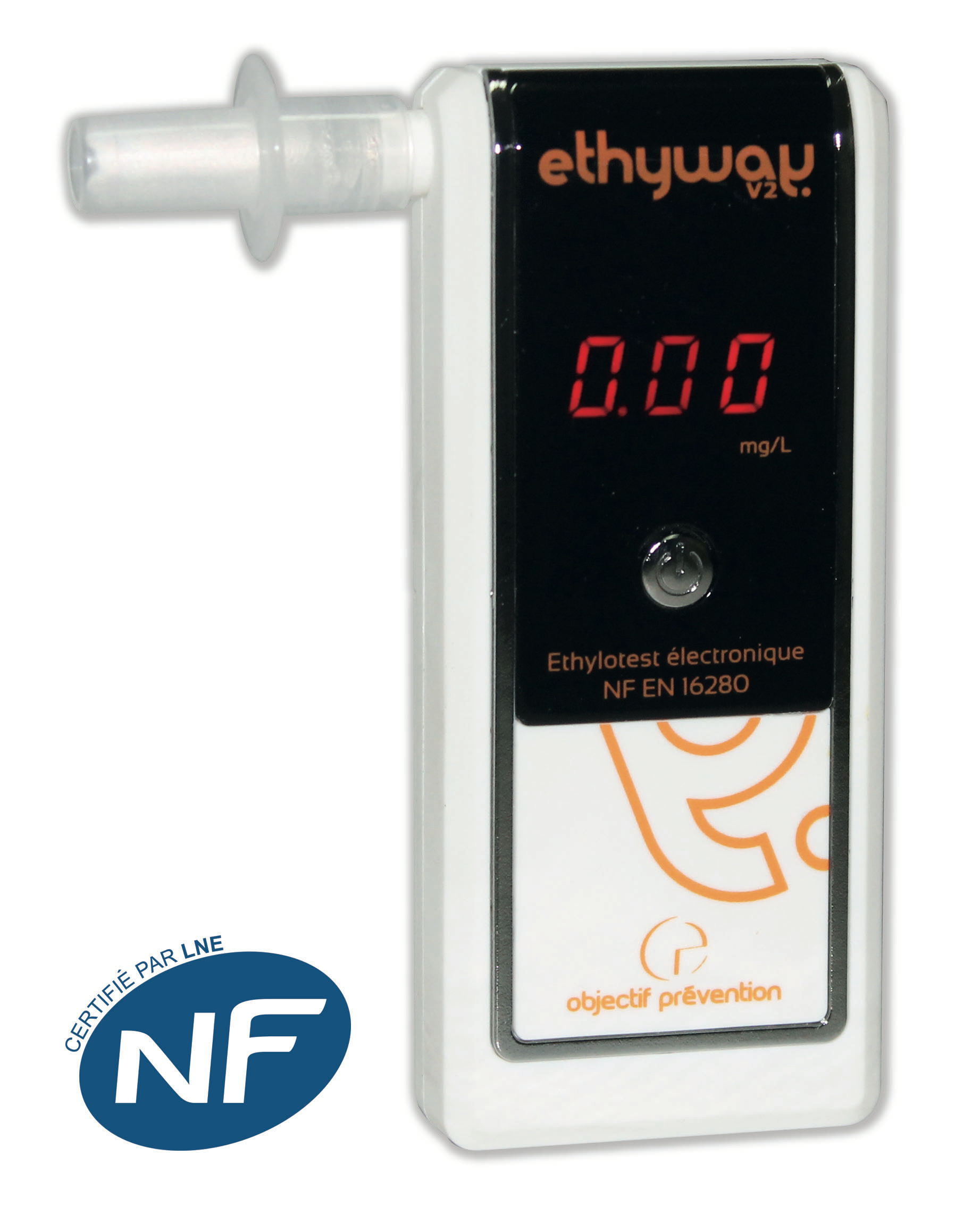 Éthylotest Électronique NF - Alcotest Numérique Haute Précision, 10 Embouts Inclus
