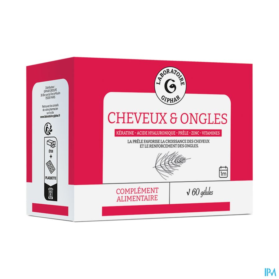 GIPHAR CHEVEU ET ONGLE GELULE 60