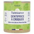 DENTIFRICE A CROQUER FRAICHEUR ALOE VERA BIO ET MENTHOL BIO COSMOS NAT 80cp NATESSANCE BIO