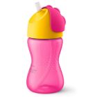 AVENT TASSE MAGIC PAILLE COURBE ROSE 300ML