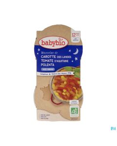 BABYBIO BON/NUIT CAROT/POLEN2X200G