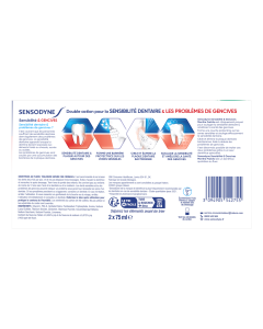 SENSODYNE Sensibilité &amp; Gencives Menthe Fraîche 2x75ml