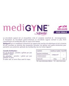 MEDIGYNE MICROBIOTIQUES VOIE ORALE BOITE DE 14 GÉLULES