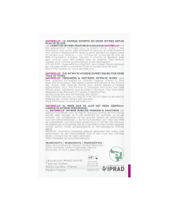 SAFORELLE LINGETTES INTIMES BOITE DE 10 SACHETS INDIVIDUELS NEW