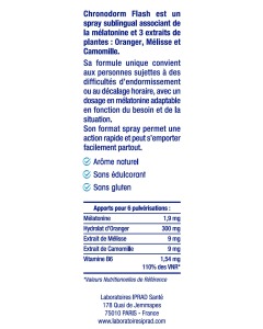CHRONODORM FLASH 30 ML MELATONINE EN SPRAY
