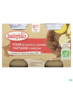 BABYBIO POM/CHATAIGNE POT 2X130G