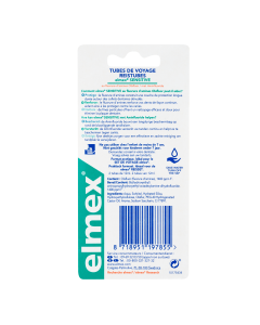 elmex®  Sensitive Original Dentifrices Tubes Voyages 0% Colorant 12ml x2