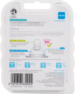 TETINE MAM SILK DEBIT 1 SILIC X2