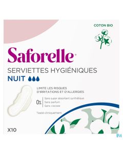 SAFORELLE COTON PROT SERV NUIT 10