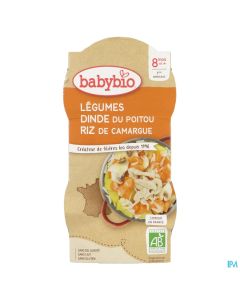 BABYBIO MENU MIJOTE DINDE 2X200G