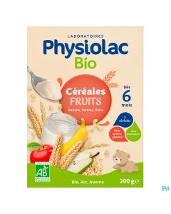 PHYSIOLAC CEREALE FRUITS BIO 200G