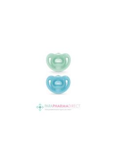 NUK SUCETTE SILICONE SENSITIVE GARCON 0/6M X2