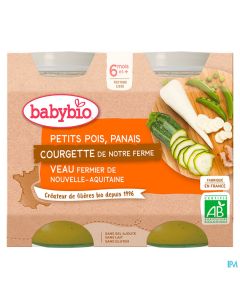 BABYBIO MENU PP/PAN/COU/VEAU2X200G