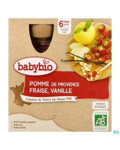BABYBIO GOURD POM/FR/VAN 4X90G