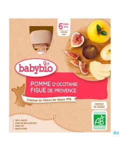 BABYBIO GOURD POMME/FIGUE 4X90G