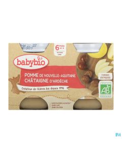 BABYBIO POM/CHATAIGNE POT 2X130G