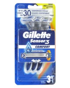 GILLETTE SENSOR 3 RASOIR JETABLE TETE PIVOTANTE X3