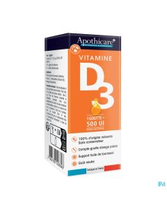 APOTHICARE VIT D3 500UI SOL BUV 20