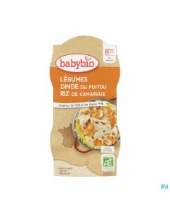 BABYBIO MENU MIJOTE DINDE 2X200G