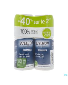 WELEDA HOM DEOD 24H ROLLON 50MLX2