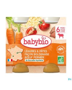 BABYBIO MENU LEG/PATE BOLO 2X200G