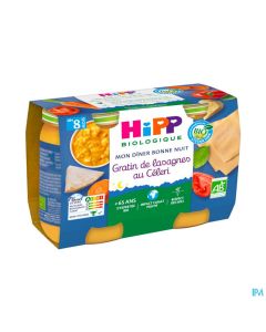 HIPP GRATIN LASAGNE CELERI 190G X2