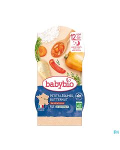 BABYBIO BON/NUIT LEG/RIZ 2X200G