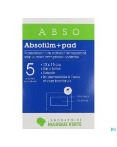 ABSOFILM+PAD PANS ADH 10X15CM 5