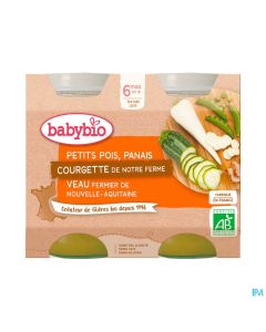 BABYBIO MENU PP/PAN/COU/VEAU2X200G