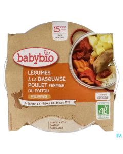 BABYBIO ASS LEGUM/POULET BASQ 260G