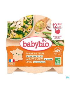 BABYBIO ASSIETTE H/VERT DINDE