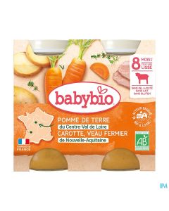 BABYBIO MENU PDT/CAROT/VEAU 2X200G