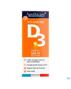 APOTHICARE VIT D3 500UI SOL BUV 20
