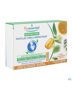PURESSENTIEL RESP PASTIL 3 MIEL 18
