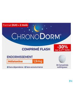 CHRONODORM MELATONINE 1,9MG 30X2
