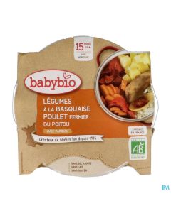 BABYBIO ASS LEGUM/POULET BASQ 260G