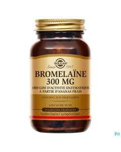 SOLGAR BROMELAINE 300MG GEL VEG 60