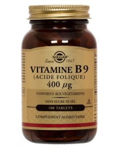 SOLGAR VITAMINE B 9 400MCG COMPRIME 100