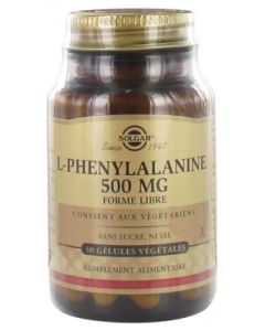 SOLGAR L PHENYLALANINE 500MG GELULE VEGETALE 50