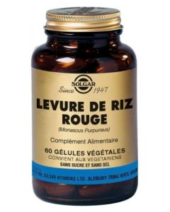 SOLGAR LEVURE RIZ ROUGE GELULE VEGETALE 60