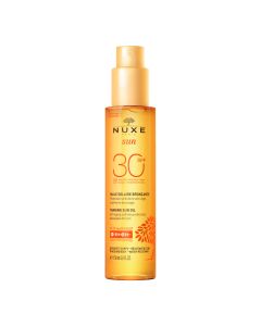 Nuxe Sun Huile Bronzante Visage et Corps Haute Protection SPF30 150ml