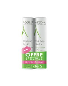 A-Derma - Les Indispensables - Stick lèvres Offre spéciale duo 2X4gr