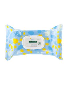 Klorane Lingettes nettoyantes douces - Peau normale à sèche - Bébé 70 u