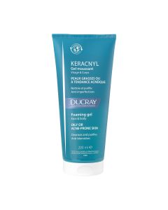 Ducray - Keracnyl - Gel moussant nettoyant purifiant visage peau grasse 200 ml