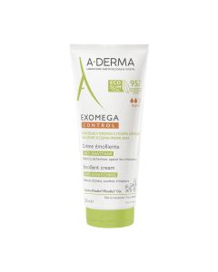 A-Derma - Exomega Control - Crème émolliente anti-démangeaisons - Peaux sèches à tendance à l'eczéma atopique 200 ml