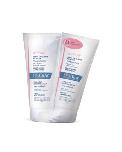 Ducray - Ictyane - Crème émolliente nutritive peaux séches et très sèches  Visage et corps Offre spéciale duo 2X200ml