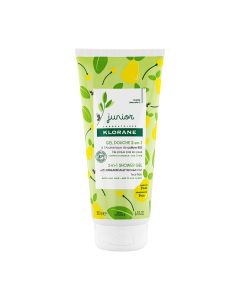 Klorane - Junior - Gel douche 2-en-1 à l’Avoine BIO - Poire - Corps et Cheveux - Enfant 200 ml