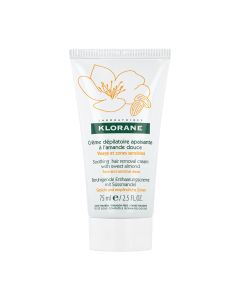 Klorane - Dépilatoire - Crème dépilatoire apaisante à l'Amande douce- Visage et zones sensibles 75 ml