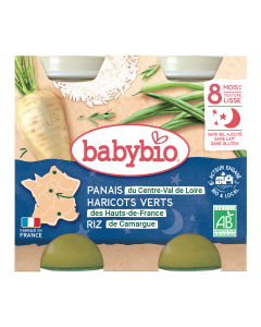 Panais Haricots verts des Hauts-de-France Riz de Camargue Bio