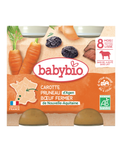 Carotte Pruneau d'Agen Boeuf fermier de Nouvelle-Aquitaine Bio
